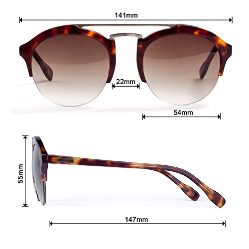 Colossein Unisex Classic Sunglasses,Acetate Round Frame With HD Nylon Lens,UV 400 - Colossein Fashion polarized Sunglasses Vintage  Retro handcraft for men women