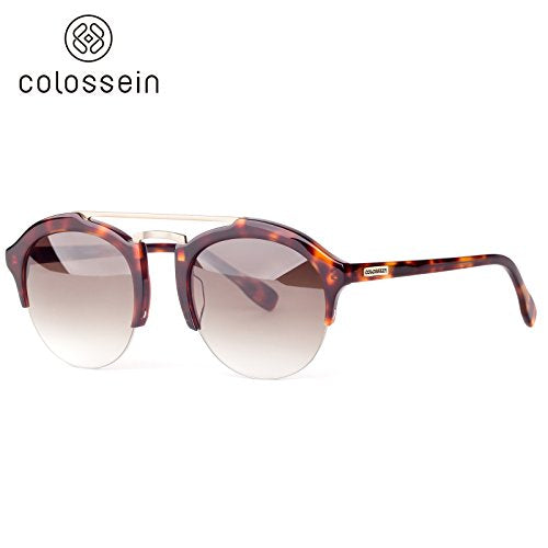 Colossein Unisex Classic Sunglasses,Acetate Round Frame With HD Nylon Lens,UV 400 - Colossein Fashion polarized Sunglasses Vintage  Retro handcraft for men women