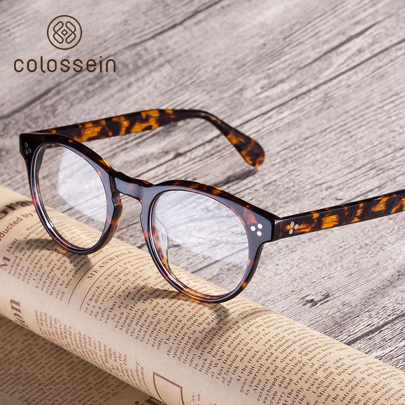 Classic Style Handcrafted Acetate Eyewear Frame - Colossein Fashion polarized Sunglasses Vintage  Retro handcraft for men women