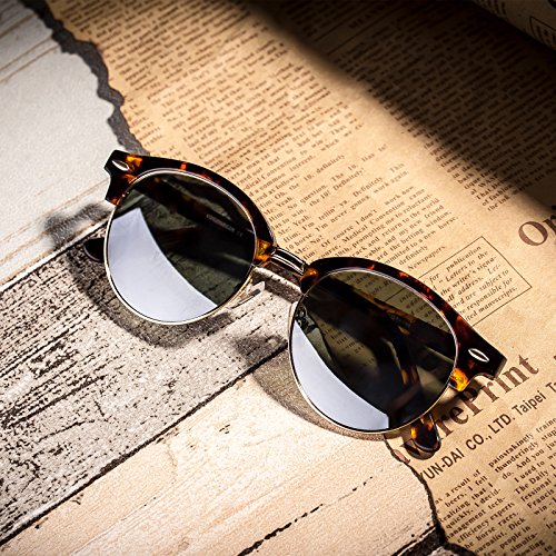  COLOSSEIN Vintage Round Sunglasses for Women Polarized