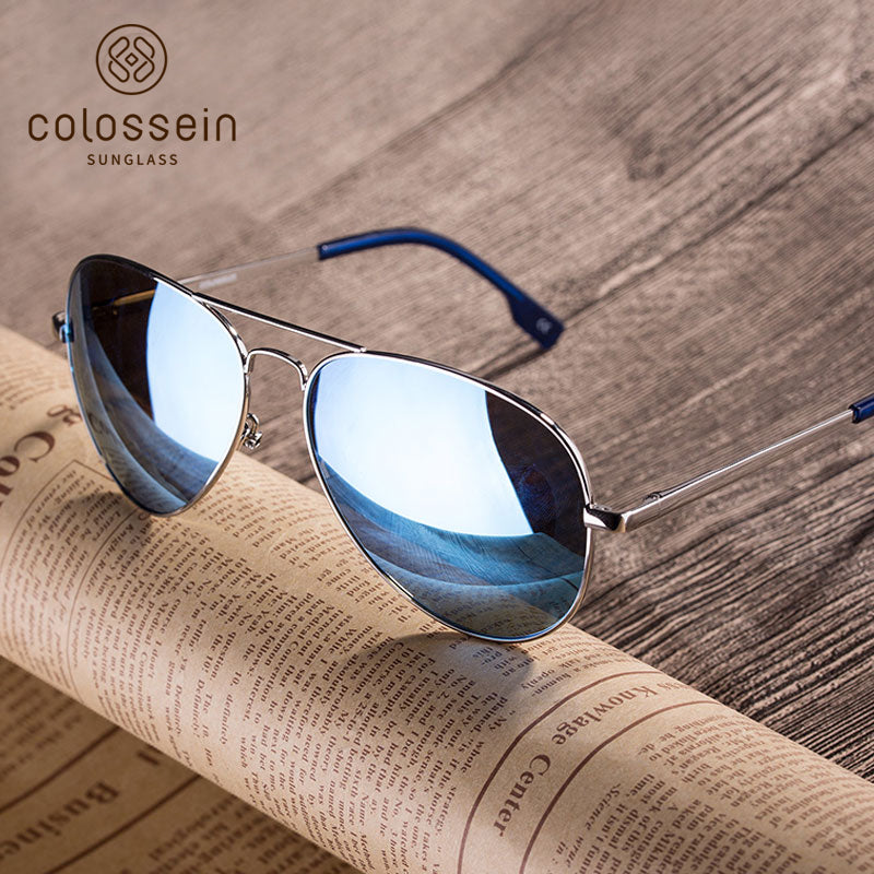 COLOSSEIN Classic Pilot Style Polarized Street Fashion Sunglasses - Colossein Fashion polarized Sunglasses Vintage  Retro handcraft for men women