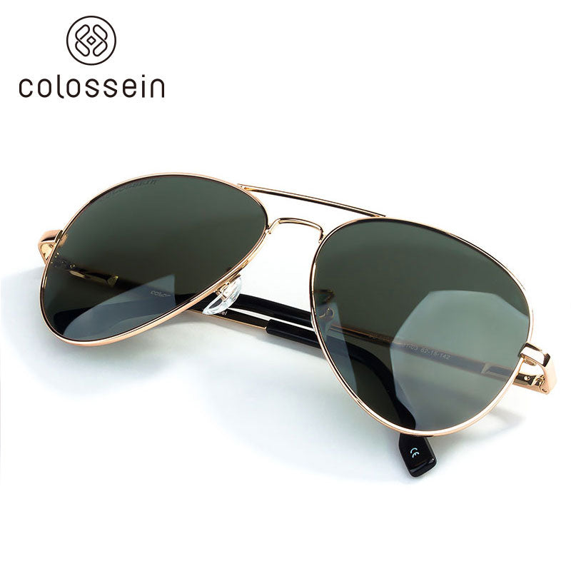 COLOSSEIN Classic Pilot Style Polarized Street Fashion Sunglasses - Colossein Fashion polarized Sunglasses Vintage  Retro handcraft for men women