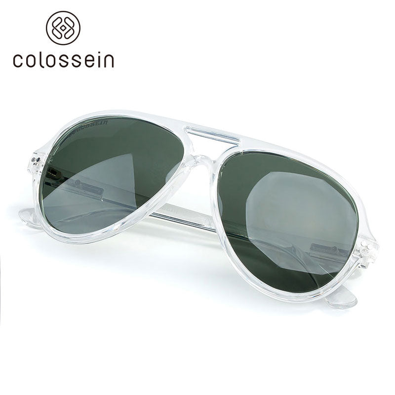 COLOSSEIN Classic Pilot Style Fashion Polarized Sunglasses - Colossein Fashion polarized Sunglasses Vintage  Retro handcraft for men women