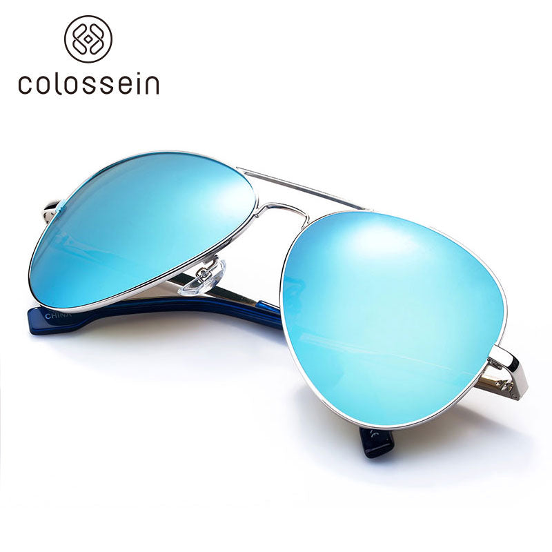 COLOSSEIN Classic Pilot Style Polarized Street Fashion Sunglasses - Colossein Fashion polarized Sunglasses Vintage  Retro handcraft for men women
