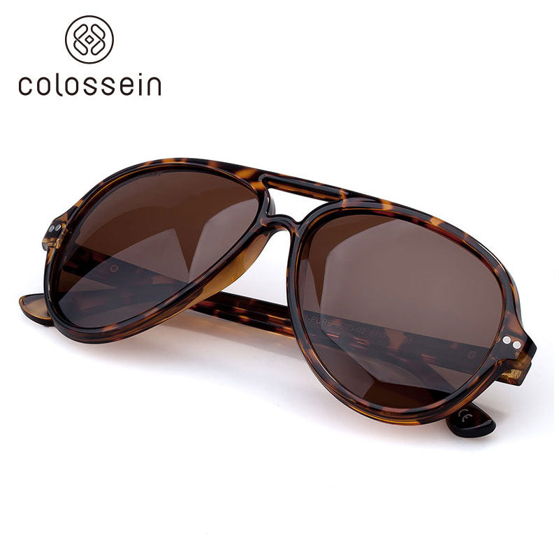 COLOSSEIN Classic Pilot Style Fashion Polarized Sunglasses - Colossein Fashion polarized Sunglasses Vintage  Retro handcraft for men women