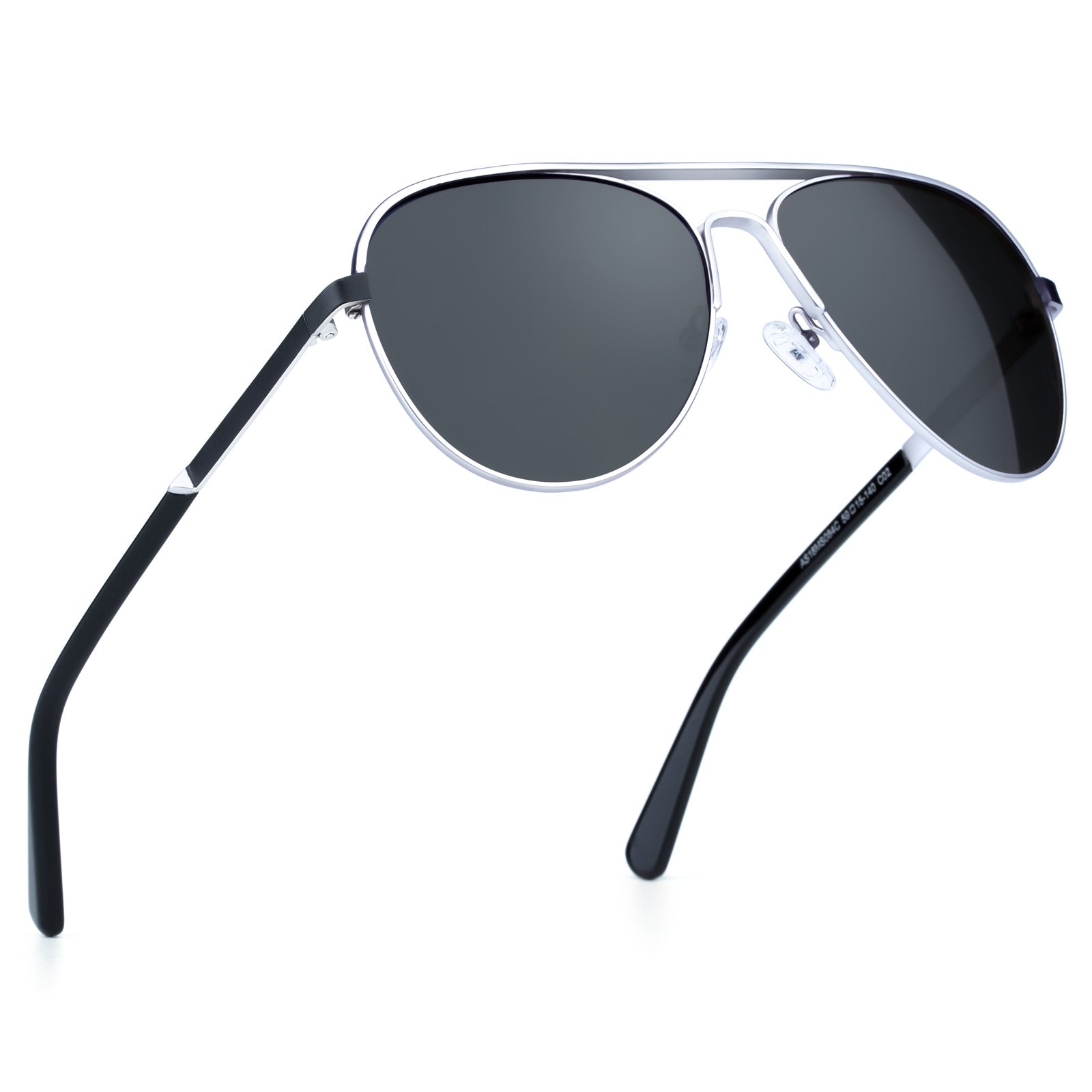 Aviator Polarized Sunglasses for Men Stainless Steel Frame with Handcr ...