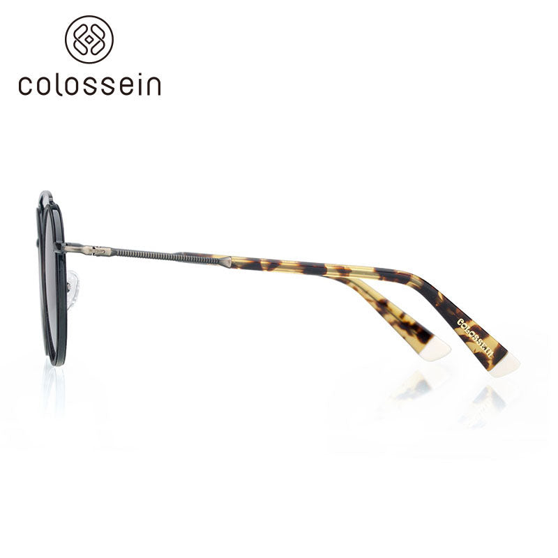 Classic Round Tortoise Retro Fashion Sunglasses - Colossein Fashion polarized Sunglasses Vintage  Retro handcraft for men women