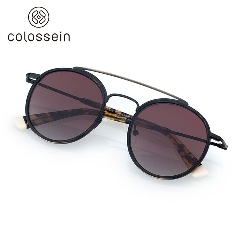 Classic Round Tortoise Retro Fashion Sunglasses - Colossein Fashion polarized Sunglasses Vintage  Retro handcraft for men women