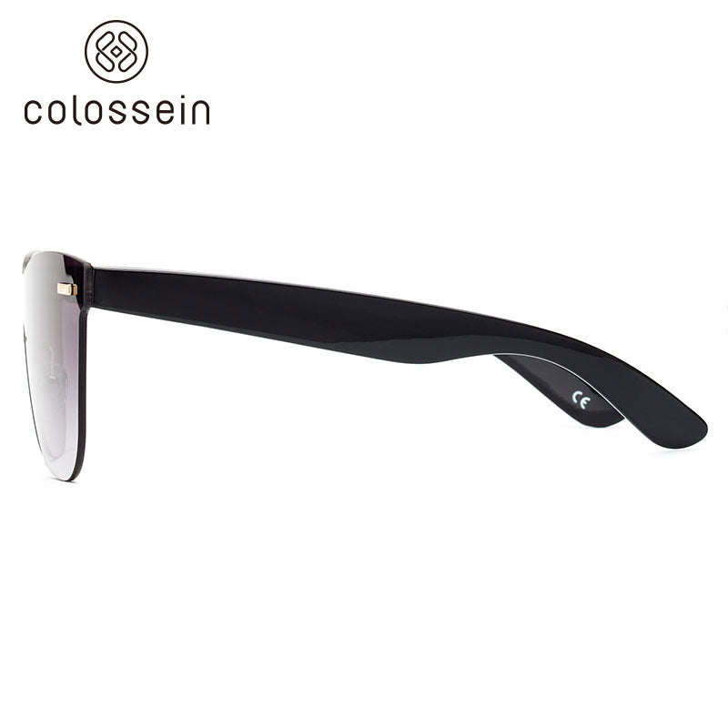 COLOSSEIN Fashion Sunglasses One piece Lens Square Frame - Colossein Fashion polarized Sunglasses Vintage  Retro handcraft for men women