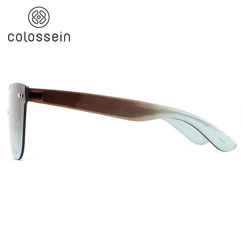 COLOSSEIN Fashion Sunglasses One piece Square Frame - Colossein Fashion polarized Sunglasses Vintage  Retro handcraft for men women