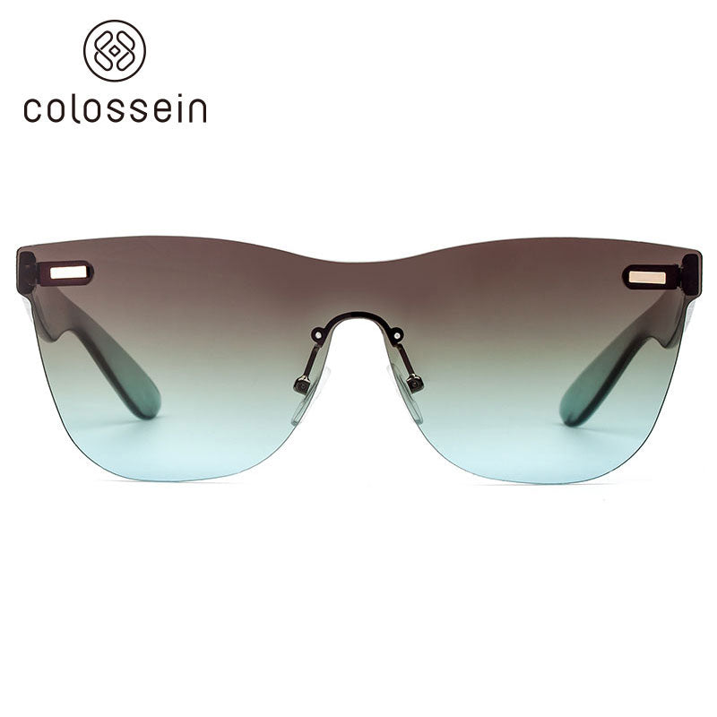 COLOSSEIN Fashion Sunglasses One piece Square Frame - Colossein Fashion polarized Sunglasses Vintage  Retro handcraft for men women