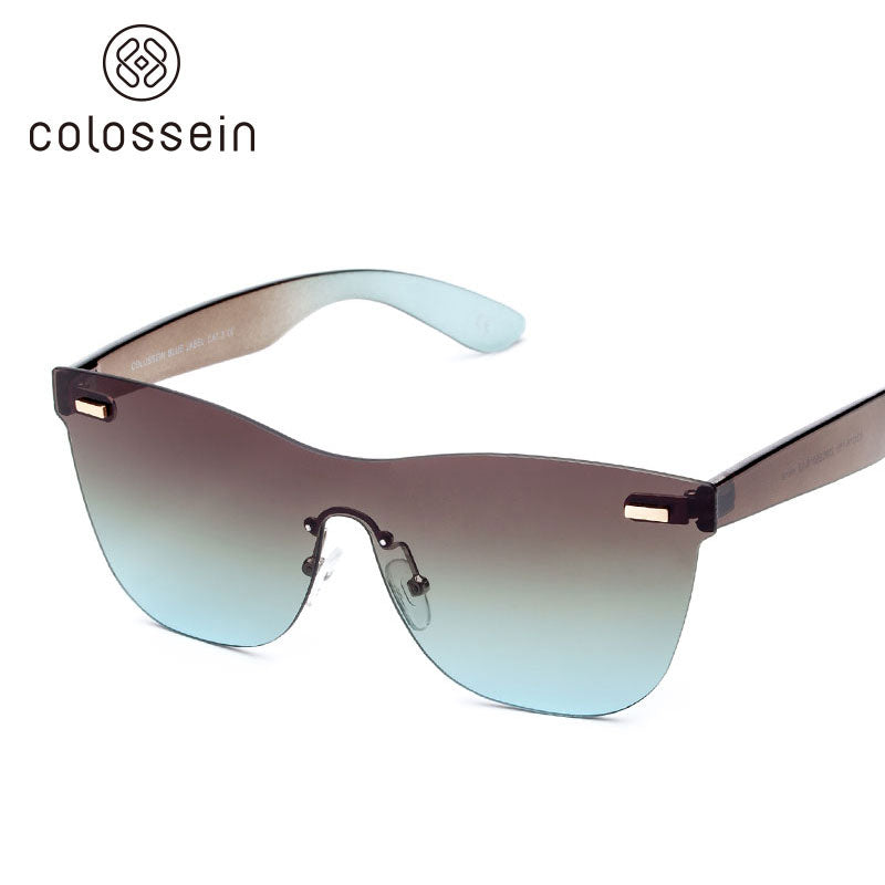 COLOSSEIN Fashion Sunglasses One piece Square Frame - Colossein Fashion polarized Sunglasses Vintage  Retro handcraft for men women