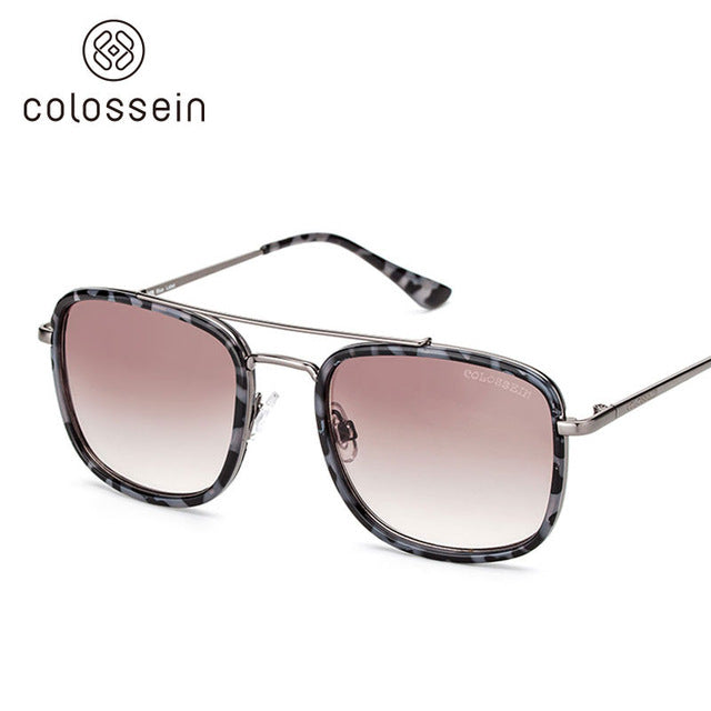 COLOSSEIN Vintage Alloy Metal Frame Sunglasses UV400 - Colossein Fashion polarized Sunglasses Vintage  Retro handcraft for men women