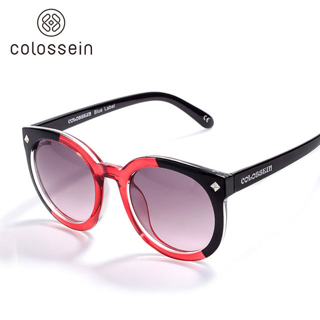 COLOSSEIN Round Frame Oceanic Color Lens for Women Fashion Sunglasses - Colossein Fashion polarized Sunglasses Vintage  Retro handcraft for men women