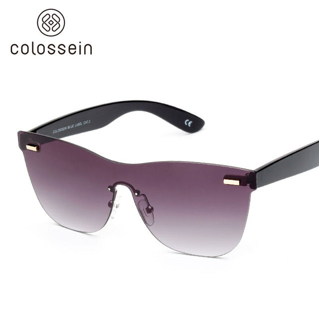 COLOSSEIN Fashion Sunglasses One piece Lens Square Frame - Colossein Fashion polarized Sunglasses Vintage  Retro handcraft for men women