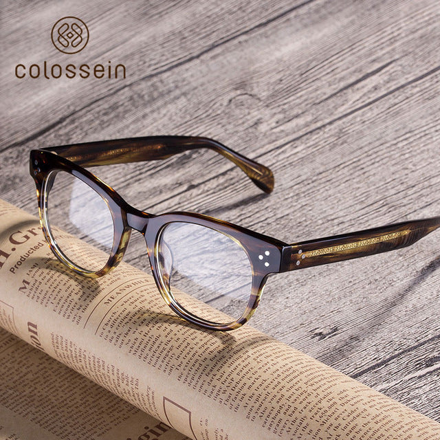 COLOSSEIN Retro Handmade Acetate Eyewear Frame Designed by Brand Designer - Colossein Fashion polarized Sunglasses Vintage  Retro handcraft for men women