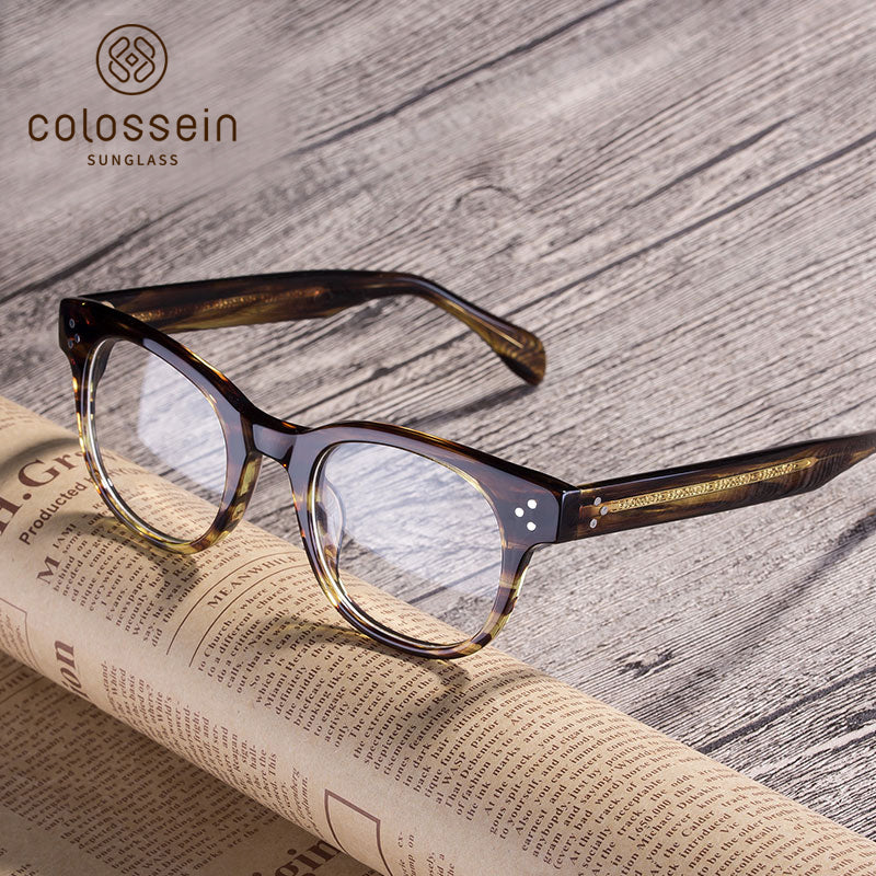 COLOSSEIN Retro Handmade Acetate Eyewear Frame Designed by Brand Designer - Colossein Fashion polarized Sunglasses Vintage  Retro handcraft for men women